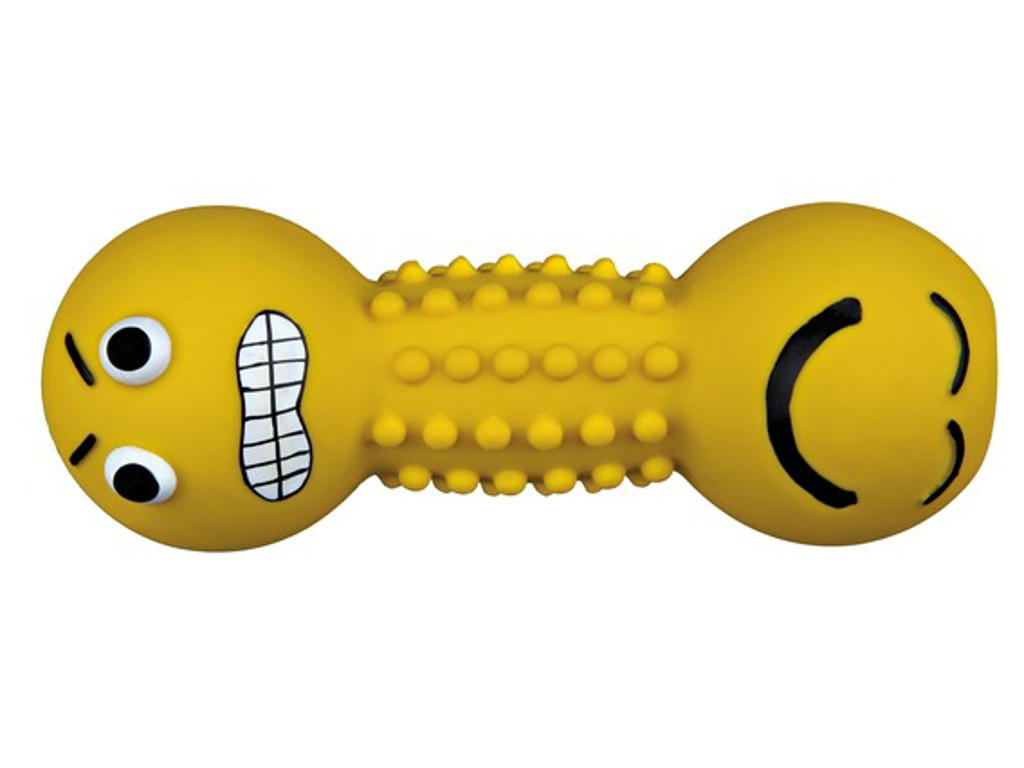 Smiley dumbbell, latex, 19 cm