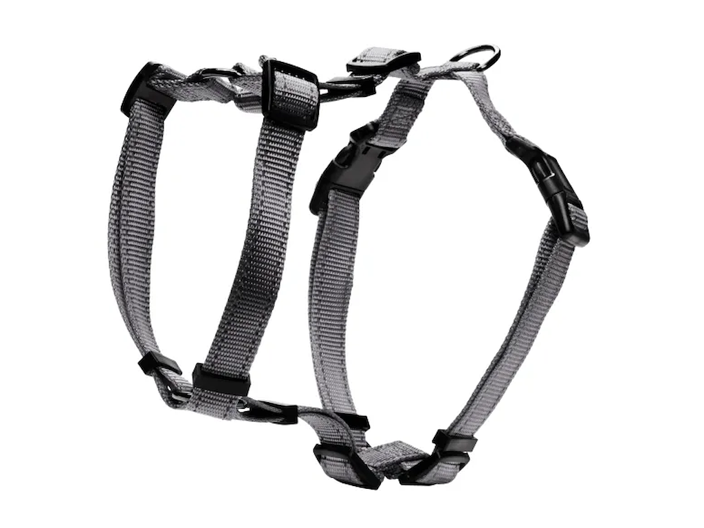 Dogman Iris H-Sele Grå XS/S – Justerbar Hundesele i Nylon med Refleks