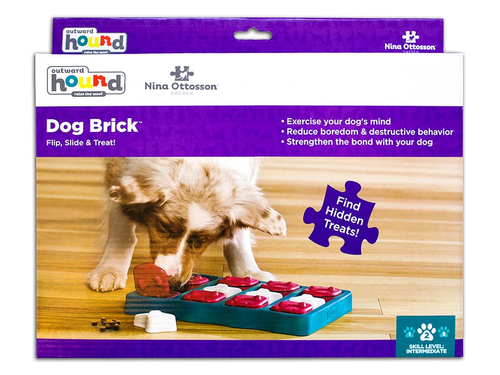 Nina Ottosson Dog Brick Plast – Aktivitetslegetøj til Hund Level 2