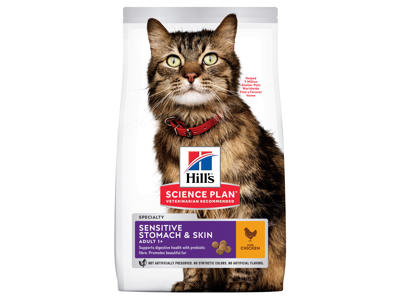 HILLS SENSITIVE SKIN STOMACH KATTEMAD 7 KG