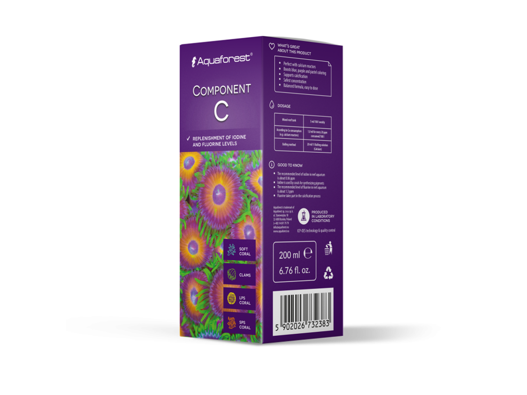Component C 250 ml – Sporstoftilskud til marine akvarier
