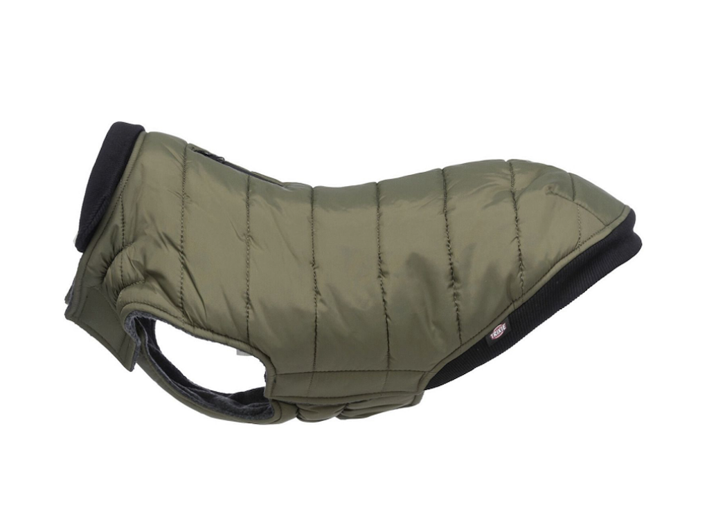 Trixie Arlay Hundefrakke 33 cm Kaki – Vandafvisende Frakke med Fleecefor