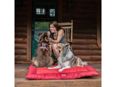 Kurgo liggeunderlag wander loft, rød - L
