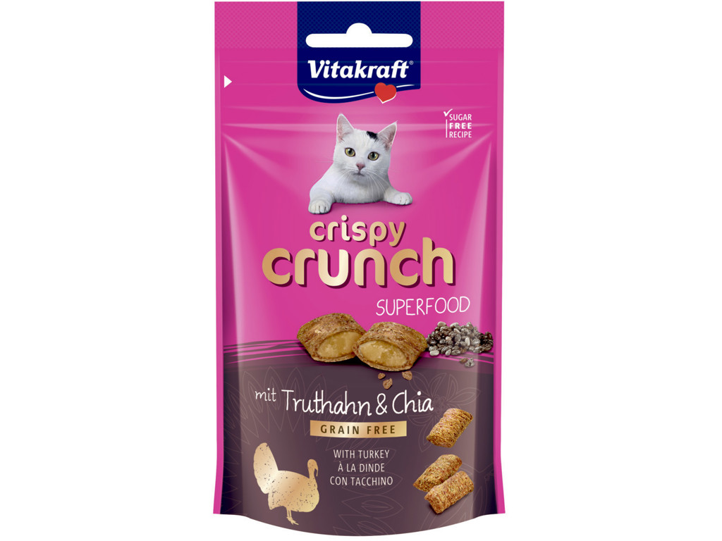 Vitakraft Crispy crunch med kalkun+chia frø