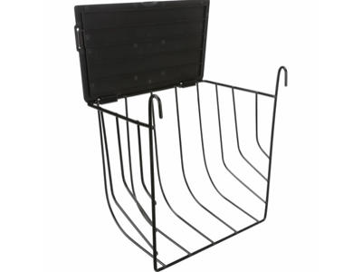 Høhæk til ophæng m. låg, metal, 20x18x12 cm,
sor