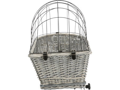 Cykelkurv, bagagebærer m.gitter, 35x49x55 cm, grå