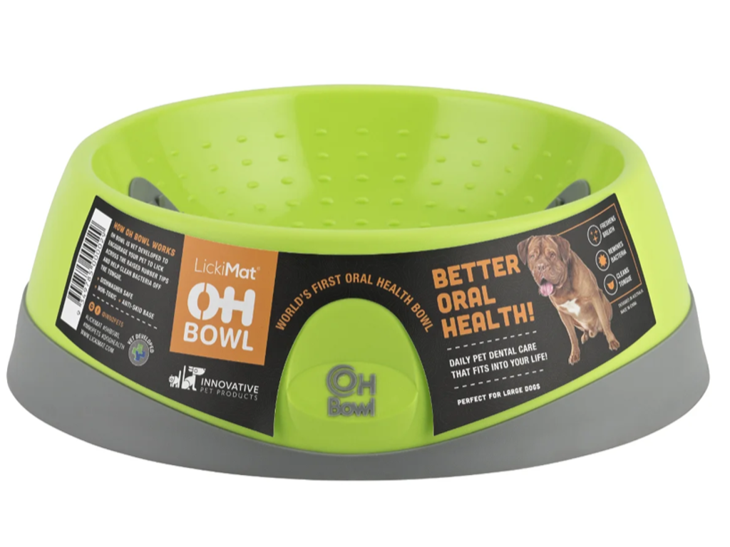 LICKIMAT OH BOWL GRØN STOR Ø27X9CM