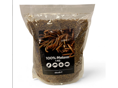 PetTime Tørrede Melorme 1 kg – proteinrig snack til fugle, reptiler og smådyr